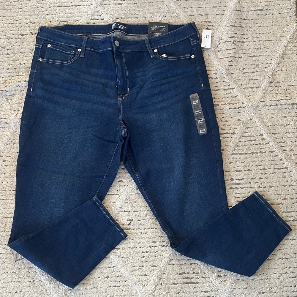 Gap Dark Blue regular universal legging Denim Jeans size 20/35 NWT